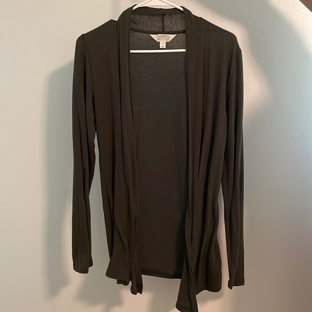 Market & Spruce Women’s Cardigan in Dark Green Size M NWOT